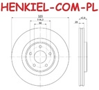 Tarcze hamulcowe wentylowane MIKODA 1544 + KLOCKI BREMBO P56106 - NISSAN X-TRAIL (T32_) RENAULT KOLEOS II (HC_) - OŚ PRZEDNIA