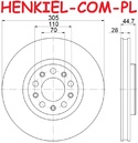 Tarcza hamulcowa wentylowana MIKODA 4308 - ALFA ROMEO GIULIA (952_) - OŚ PRZEDNIA