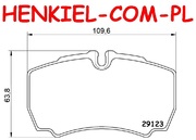 Klocki hamulcowe BREMBO PA6023 -  FORD TRANSIT  IVECO DAILY III  DAILY IV  DAILY V  DAILY VI  DAILY CITYS - OŚ TYLNA 