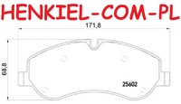 Klocki hamulcowe BREMBO P24152 - FORD TOURNEO CUSTOM V362 Bus (F3) TRANSIT CUSTOM V362 (F3, FY, FZ) TRANSIT V363 (FAD, FBD, FCD, FDD, FED, FFD) sys. TRW - OŚ PRZEDNIA