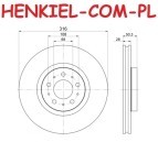 Tarcze hamulcowe wentylowane MIKODA 2434 + KLOCKI BREMBO P86022 - VOLVO XC90 I - OŚ PRZEDNIA