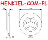 Tarcze hamulcowe wentylowane MIKODA 1538 + KLOCKI MIKODA 71776 - NISSAN JUKE (F15) - OŚ PRZEDNIA