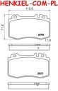 Klocki hamulcowe BREMBO P50053 - MERCEDES CLS (C219) KLASA E (W211) KLASA E T-Model (S211) SL (R230) GLK (X204) - OŚ PRZEDNIA