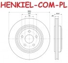 Tarcza hamulcowa wentylowana MIKODA 2541 + KLOCKI BREMBO P30074 - JEEP GRAND CHEROKEE IV (WK, WK2) tylko silniki 6.4 SRT8 - OŚ TYLNA