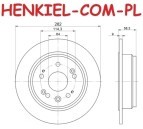 Tarcza hamulcowa pełna MIKODA 0847 - HONDA CR-V II (RD_) - OŚ TYLNA