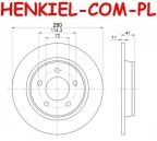 Tarcze hamulcowe pełne MIKODA 1329 + KLOCKI FERODO FDB1766 - MAZDA 3 (BK,BL) 5 (CR19,CW) - OŚ TYLNA