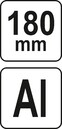 KĄTOWNIK CIESIELSKI STOLARSKI BUDOWLANY DEKARSKI DO KROKWI ALUMINIOWY 180mm YATO YT-70786