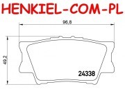 Klocki hamulcowe FERODO FDB1892 - DAIHATSU ALTIS LEXUS ES (_V6_) HS (ANF10) TOYOTA AURION AVALON CAMRY HARRIER MARK X ZiO MATRIX RAV 4 III RAV 4 IV SAI PONTIAC VIBE - OŚ TYLNA