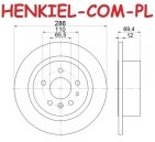 Tarcza hamulcowa MIKODA 1621 - OPEL OMEGA B - OŚ TYLNA