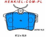 KLOCKI HAMULCOWE BOSCH 0986494304 - CITROEN BERLINGO PEUGEOT 308 SW PARTNER  - TYŁ