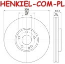 Tarcze hamulcowe wentylowane MIKODA 1484 GT malowane, nacinane, wiercone, kolor: czarny + KLOCKI BREMBO P50093 - MERCEDES KLASA A (W176) KLASA B (W246, W242) CLA Coupe (C117) CLA Shooting Brake (X117) KLASA GLA (X156) - OŚ PRZEDNIA