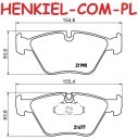 Klocki hamulcowe TEXTAR 2167703 - BMW 5 (E39) X3 (E83) - OŚ PRZEDNIA