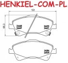 Klocki hamulcowe BREMBO P83109 - TOYOTA AURIS (_E15_) AURIS (_E18_) AURIS TOURING SPORTS Kombi (_E18_) AVENSIS Sedan (_T27_) AVENSIS Kombi (_T27_)  VERSO (_R2_) - OŚ PRZEDNIA