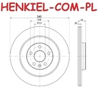 Tarcze hamulcowe wentylowane MIKODA 2440 + KLOCKI QUARO QP5781C ceramiczne - VOLVO XC90 II (256)  - OŚ TYLNA