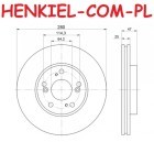 Tarcze hamulcowe wentylowane MIKODA 0817 + KLOCKI TEXTAR 2372001 - HONDA ACCORD VII (CL, CM) VII Tourer (CM) - OŚ PRZEDNIA