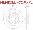 Tarcza hamulcowa pełna BREMBO 08.N267.11 - CITROËN C4 AIRCROSS MITSUBISHI ASX OUTLANDER III PEUGEOT 4008 - OŚ TYLNA