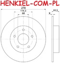 Tarcza hamulcowa pełna MIKODA 1532 - INFINITI I30 I35 Sedan J30 NISSAN MAXIMA III (J30) MAXIMA / MAXIMA QX IV (A32) V (A33) - OŚ TYLNA