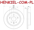 Tarcza hamulcowa pełna TEXTAR 982002229 - 92222903 - CHEVROLET MALIBU OPEL INSIGNIA SAAB 9-5 - OŚ TYLNA