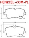 Klocki hamulcowe BREMBO P50046 - MERCEDES KLASA C (W203,CL203,S203) KLASA CLC (CL203) CLK (C209,A209) SLK (R171) - OŚ PRZEDNIA