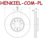 Tarcza hamulcowa wentylowana MIKODA 0552 - CITROËN C5 III (RD_, RW_) JUMPY (VF7) FIAT SCUDO (270_, 272_) PEUGEOT 407 (6D_) EXPERT (VF3A_,VF3U_,VF3X_) TOYOTA PROACE Nadwozie pełne/Kombi (MDX_) - OŚ PRZEDNIA