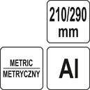 KĄTOWNIK TRASERSKI BUDOWLANY ALUMINIOWY EKIERKA ZE STOPKĄ 140mm YATO YT-70783