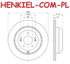 Tarcza hamulcowa wentylowana MIKODA 1176 - KIA SORENTO III (UM) - OŚ TYLNA