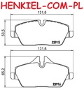 Klocki hamulcowe ATE 13.0460-2710.2 - BMW 1 (E81) 1 Coupe (E82) 1 (E87) 1 Kabriolet (E88) 2 Active Tourer (F45) MINI MINI CLUBMAN (F54) MINI (F55) MINI (F56) MINI Kabriolet (F57) MINI CLUBMAN (R55) MINI (R56) MINI Convertible (R57) MINI Coupe (R58) MINI Roadster (R59) - OŚ PRZEDNIA