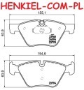 Klocki hamulcowe QUARO QP0556C ceramiczne - BMW 1 (E81, E82, E87, E88) 3 (E90, E91, E92, E93) 5 (E60, E61, F10, F11) X1 (E84) Z4 (E89) - OŚ PRZEDNIA