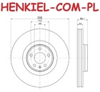 Tarcza hamulcowa wentylowana MIKODA 4225 - AUDI A6 (4G2, 4GC, C7) A6 Avant (4G5, 4GD, C7) A6 Allroad (4GH, 4GJ, C7) - OŚ PRZEDNIA