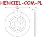 Tarcze hamulcowe pełne MIKODA 1339 GT malowane, nacinane, wiercone, kolor: czarny + KLOCKI MIKODA 71339 - MAZDA 6 sedan (GJ,GL) 6 kombi (GJ,GL) - OŚ TYLNA