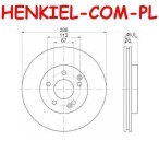 Tarcze hamulcowe wentylowane MIKODA 1425 + KLOCKI MIKODA 71425 - MERCEDES KLASA C (W202,S202) KLASA E (W210,S210) CLK (C208,A208) SLK (R170) - OŚ PRZEDNIA