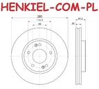 Tarcza hamulcowa wentylowana MIKODA 1122 - KIA CARENS III (UN) - OŚ PRZEDNIA