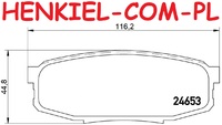 Klocki hamulcowe MIKODA 72276 - HYUNDAI XG Sedan LEXUS LX (_J2_) TOYOTA LAND CRUISER 200 (_J2_) SEQUOIA (_K3_, _K4_) SEQUOIA (_K6_) TUNDRA Pickup (_K5_, _K6_) - OŚ TYLNA