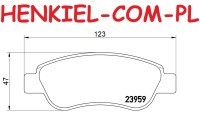 Klocki hamulcowe ATE 13.0460-3829.2 - CITROËN C1 (PM_,PN_) C1 II PEUGEOT 107 108 TOYOTA AYGO (_B1_) AYGO (_B4_) - OŚ PRZEDNIA