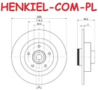 Tarcza hamulcowa pełna z łożyskiem i pierścieniem ABS MIKODA 1784L  - RENAULT SCÉNIC IV (J9_) GRAND SCÉNIC IV (R9_) MEGANE IV Grandtour (K9A/M/N_) MEGANE IV Hatchback (B9A/M/N_) TALISMAN (L2M_) TALISMAN Grandtour (KP_) - OŚ TYLNA