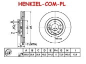 TARCZA HAMULCOWA ATE 24.0128-0233.1 - MAZDA CX-7 CX-9 - OŚ PRZEDNIA