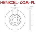 Tarcze hamulcowe pełne MIKODA 1626 + KLOCKI MIKODA 71626 - OPEL CORSA C (X01) - OŚ PRZEDNIA