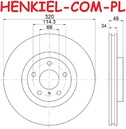 Tarcza hamulcowa wentylowana MIKODA 1553 - INFINITI EX FX G Sedan G Coupe G Kabriolet M (Y51) M37 Q60 Coupe Q60 Kabriolet Q70 (Y51) QX50 I - OŚ PRZEDNIA