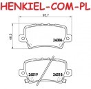 Klocki hamulcowe TEXTAR 2408601 - HONDA CIVIC VIII Hatchback (UFO) - OŚ TYLNA