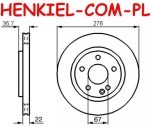 Tarcza hamulcowa wentylowana MIKODA 1446 - MERCEDES KLASA A (W168) - OŚ PRZEDNIA