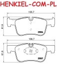 Klocki hamulcowe BREMBO P06070 - BMW 1 (F20, F21) 2 (G42, G87) 3 (F30, F80, F31, F34, G20, G80, G28, G21, G81) 4 (F32, F82, F33, F83, F36) - OŚ PRZEDNIA