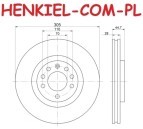 Tarcze hamulcowe wentylowane MIKODA 0379 + KLOCKI QUARO QP4812 - FIAT CROMA (194) - OŚ PRZEDNIA