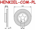 Tarcze hamulcowe wentylowane MIKODA 1470 + KLOCKI SAMKO 5SP1421 - MERCEDES KLASA C (W204,S204,C204) KLASA E (W212,S212,A207,C207) - OŚ PRZEDNIA