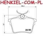 Klocki hamulcowe TRW GDB1596 - CITROEN C5 III (RD_) C5 III Break (RW_) PEUGEOT 407 (6D_) 407 Coupe (6C_) 407 SW (6E_) 607 (9D, 9U) - OŚ TYLNA