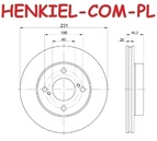 Tarcza hamulcowa wentylowana MIKODA 2136 - SUZUKI IGNIS III (MF) - OŚ PRZEDNIA