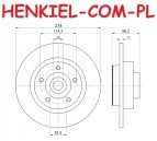 Tarcza hamulcowa pełna z łożyskiem i pierścieniem ABS MIKODA 1773L + KLOCKI MIKODA 71770 - RENAULT FLUENCE (L3_) GRAND SCÉNIC III (JZ0/1_) SCÉNIC III (JZ0/1_) - OŚ TYLNA