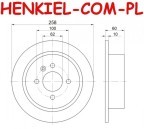 Tarcza hamulcowa pełna MIKODA 0403 - BMW 3 (E21,E30) - OŚ TYLNA