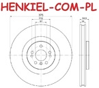 Tarcza hamulcowa wentylowana MIKODA 5408 - MERCEDES-BENZ KLASA M (W166) - OŚ PRZEDNIA