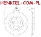 Tarcze hamulcowe wentylowane MIKODA 1538 + KLOCKI SAMKO 5SP1314 - NISSAN X-TRAIL (T31) - OŚ PRZEDNIA