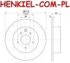 Tarcze hamulcowe pełne MIKODA 1534 + KLOCKI TEXTAR 2387101 - NISSAN JUKE (F15) PULSAR Hatchback (C13) QASHQAI/QASHQAI +2 I (J10,JJ10) TIIDA Hatchback (C12) - OŚ TYLNA 